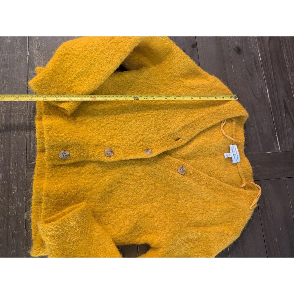 STOCKHOLM ATELIER & OTHER STORIES Women's Yellow Wool-Blend V-Neck Cardigan SZ S - Picture 2 of 6